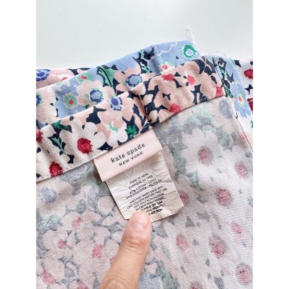 KATE SPADE Daisy Garden Floral Print Cotton Poly Twill Shower Curtain - Picture 10 of 11